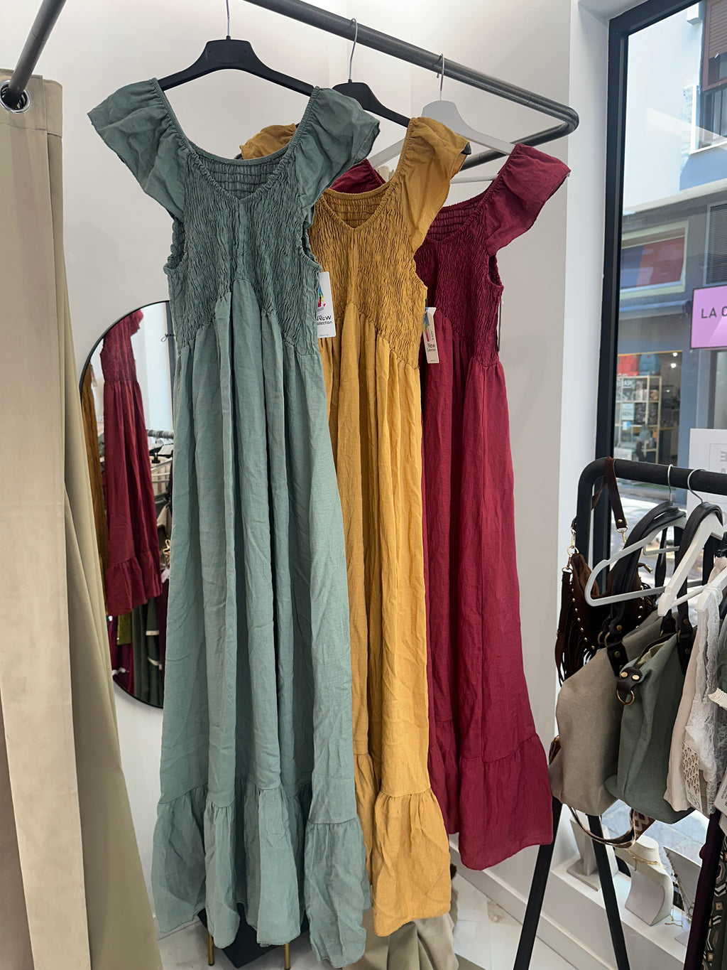 Vestido liso nido de abeja