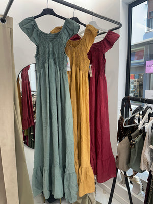 Vestido liso nido de abeja