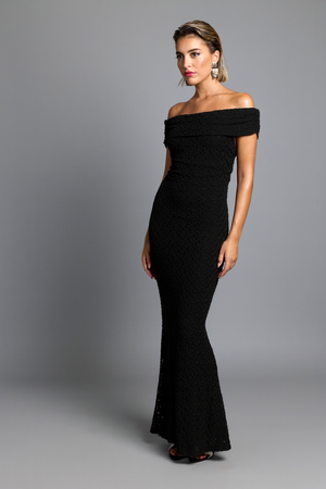 Vestido Largo bardot fiesta