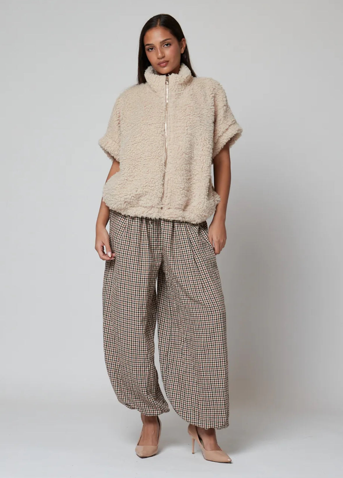Pantalón Bombacho con cuadros