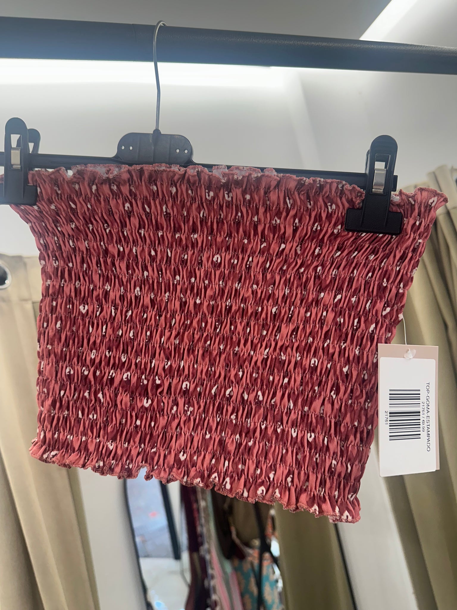 Top Bandeau Fruncido Multicolor