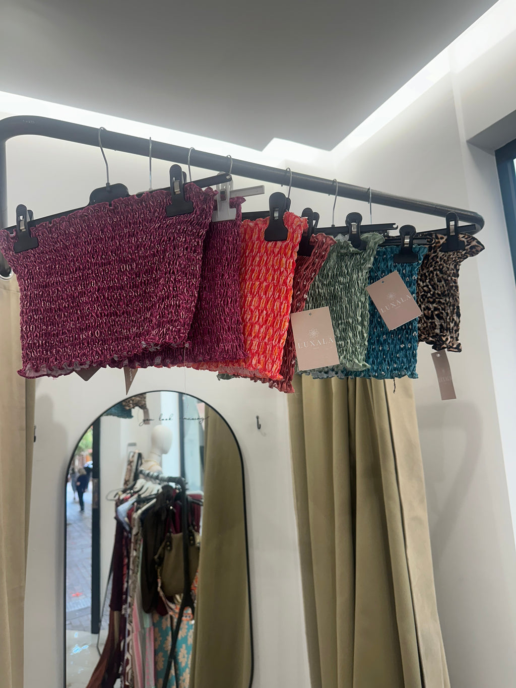 Top Bandeau Fruncido Multicolor