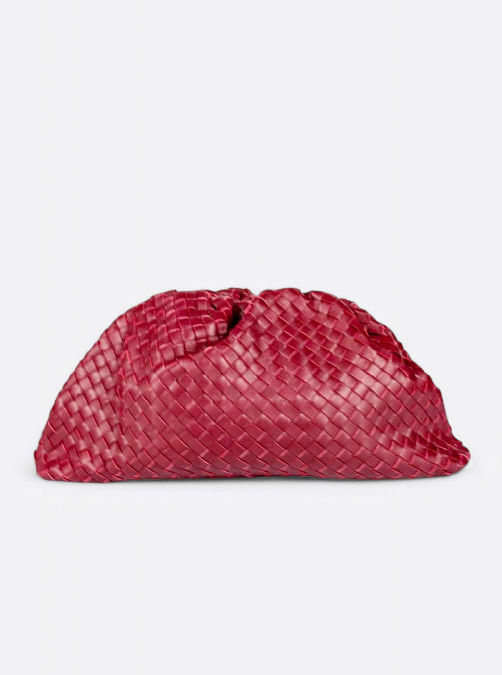 Bolso trenzado piel en color burdeos