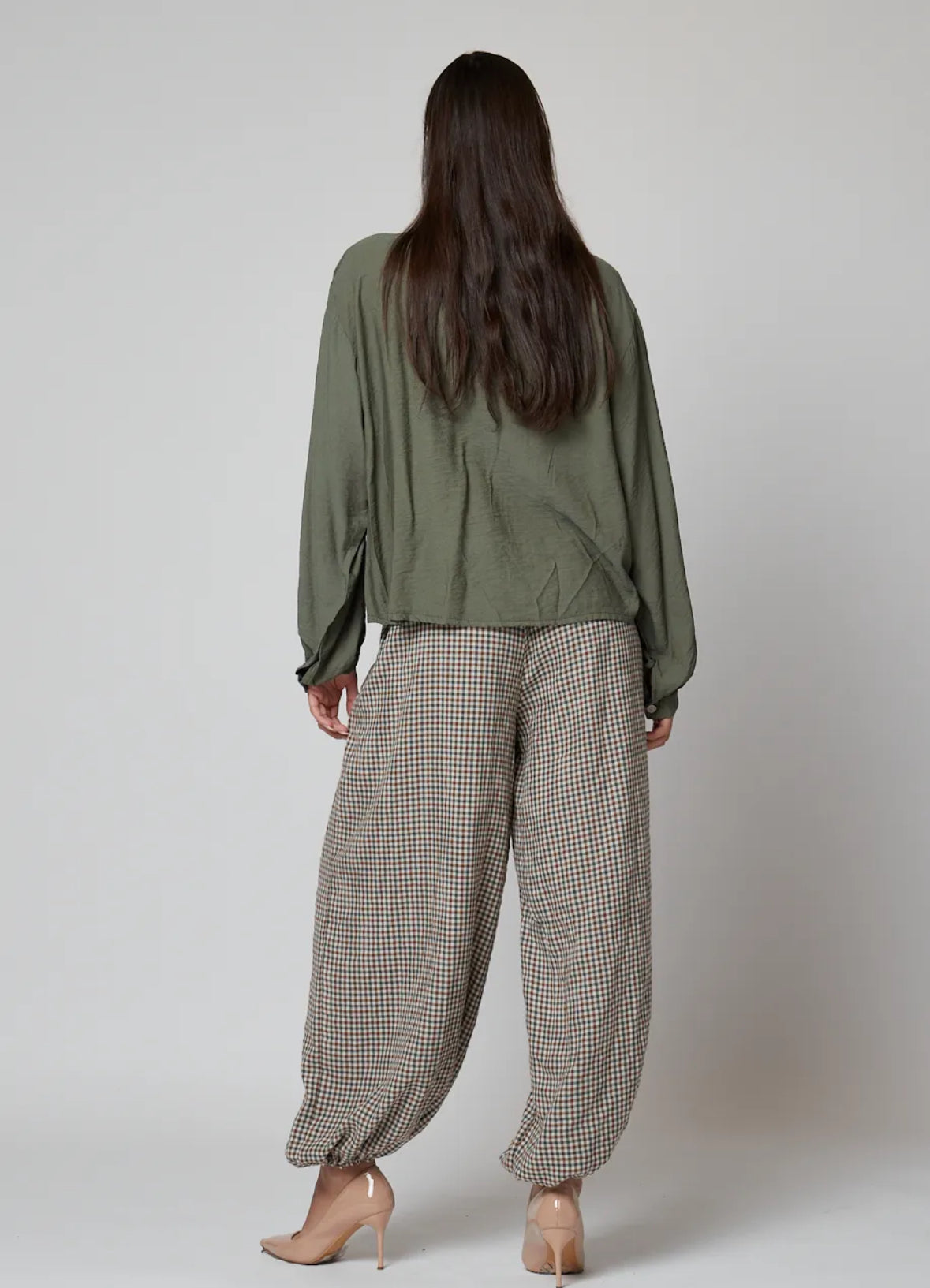Pantalón Bombacho con cuadros