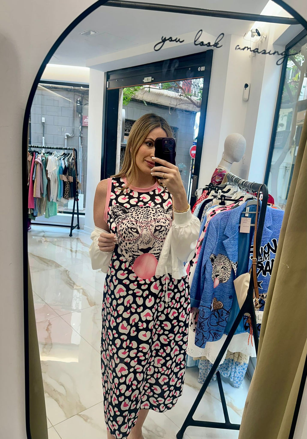 VESTIDO ANIMAL ROSA