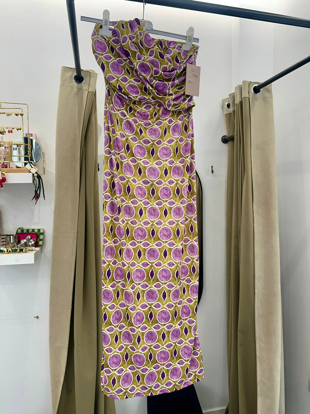 Vestido Midi Estampado Geométrico