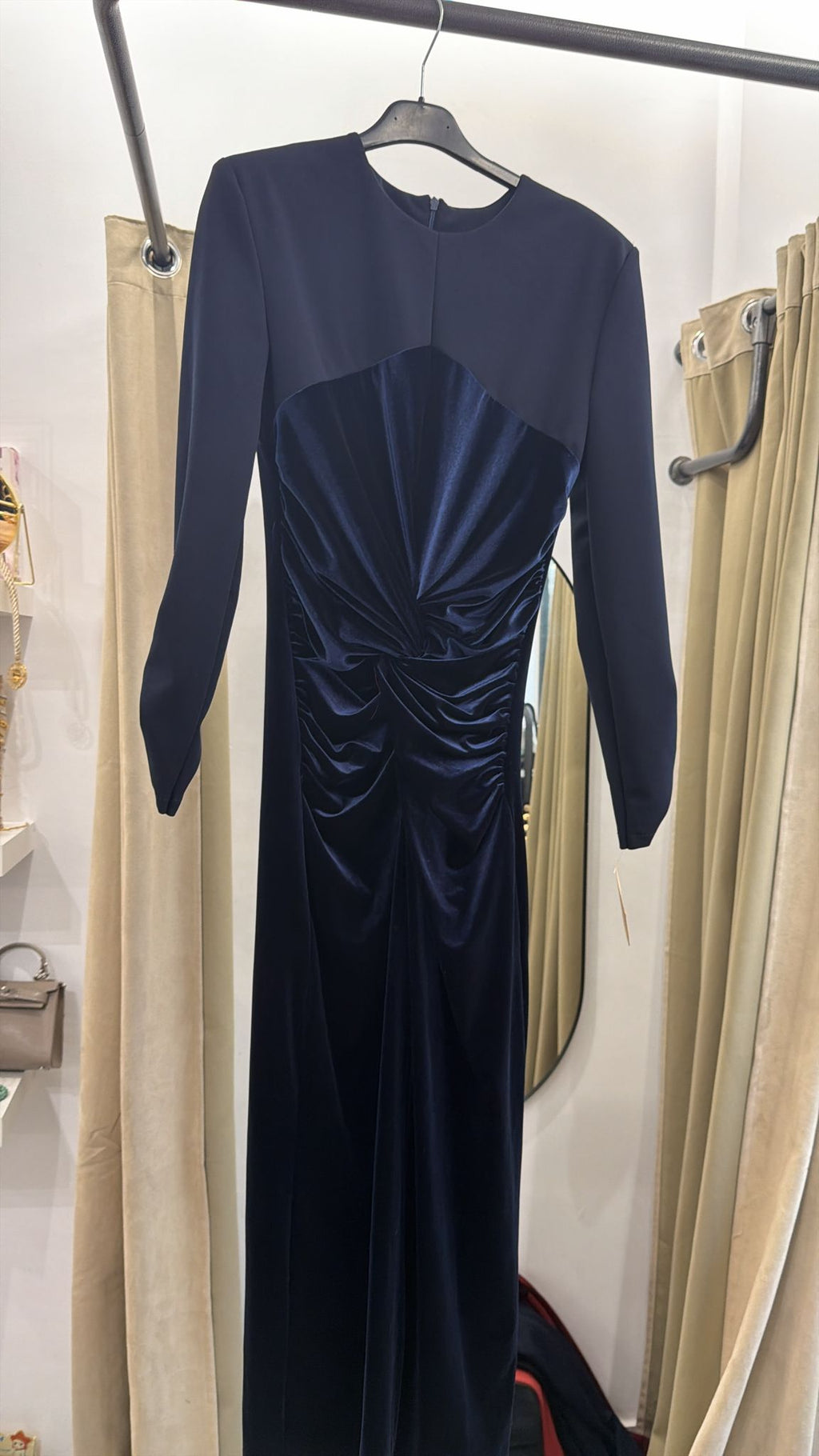 Vestido largo velvet midnight – Azul marino